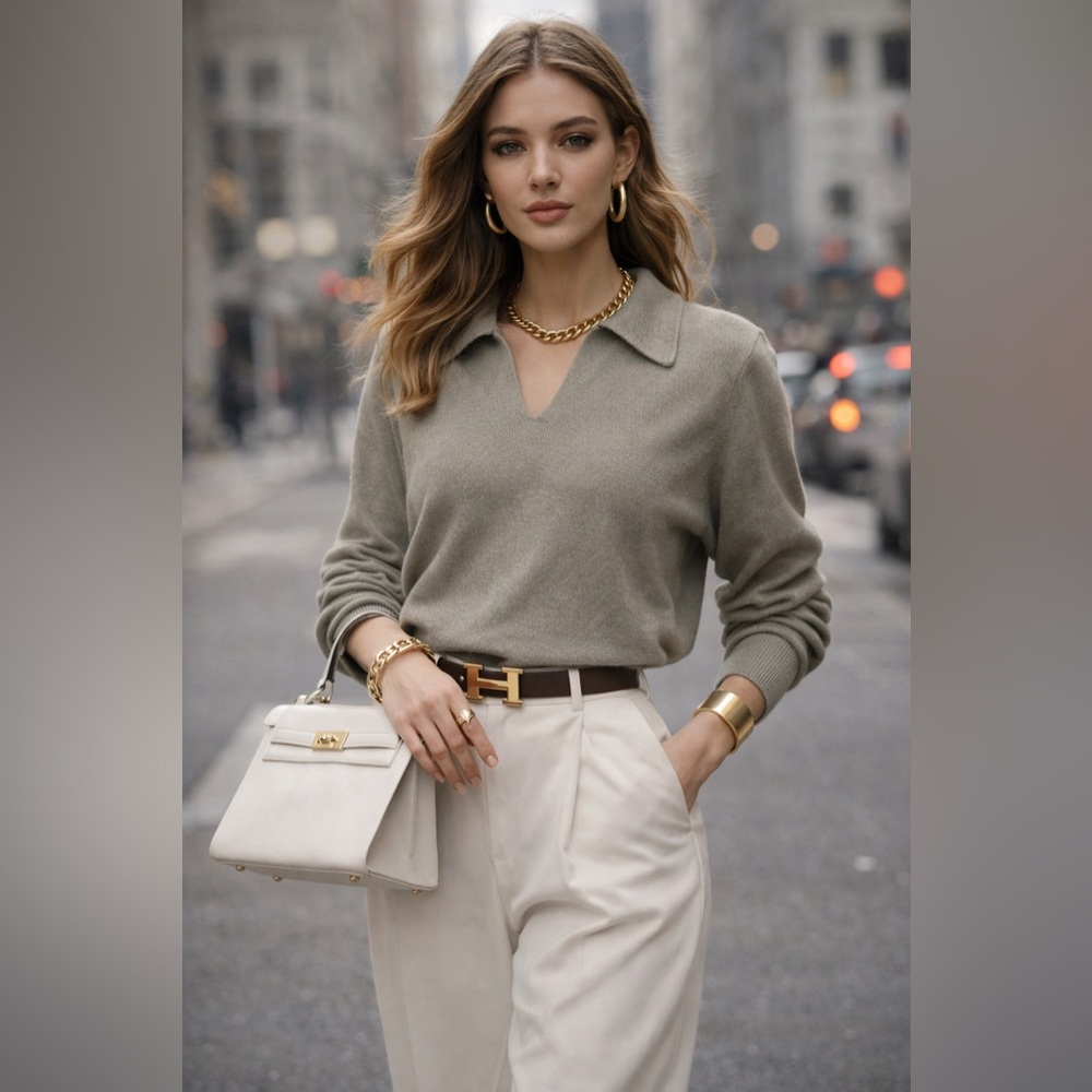 Hermès Cashmere & Silk Pullover Sweater